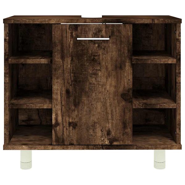 vidaXL Ντουλάπι Μπάνιου Καπνιστή Δρυς 60x32x53,5 εκ Επεξεργασμένο Ξύλο