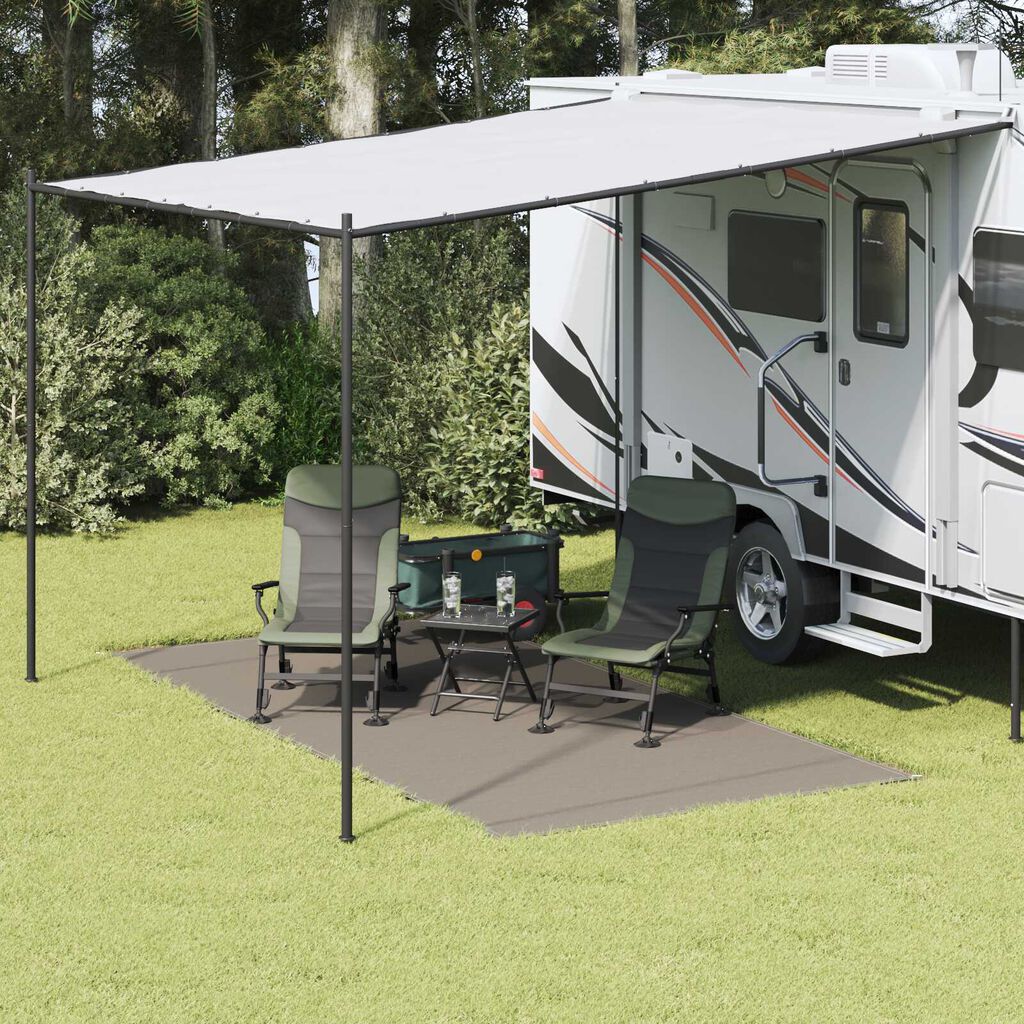 vidaXL Τέντα Tarp Ανοιχτό Γκρι Πολυεστέρας 200 x 400 cm Ελαφρύ