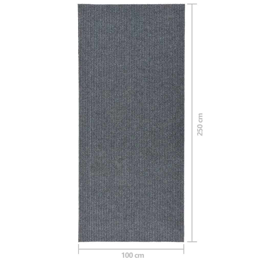 vidaXL Χαλί Διάδρομος / Συλλέκτης Βρωμιάς Γκρι 100 x 250 εκ.