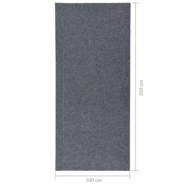 vidaXL Χαλί Διάδρομος / Συλλέκτης Βρωμιάς Γκρι 100 x 250 εκ.