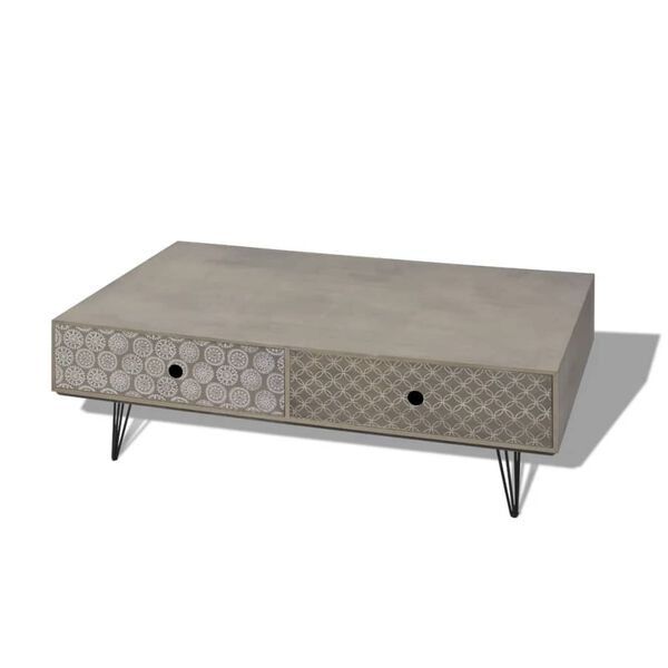 vidaXL Τραπεζάκι Σαλονιού Γκρι 100 x 60 x 35 εκ.