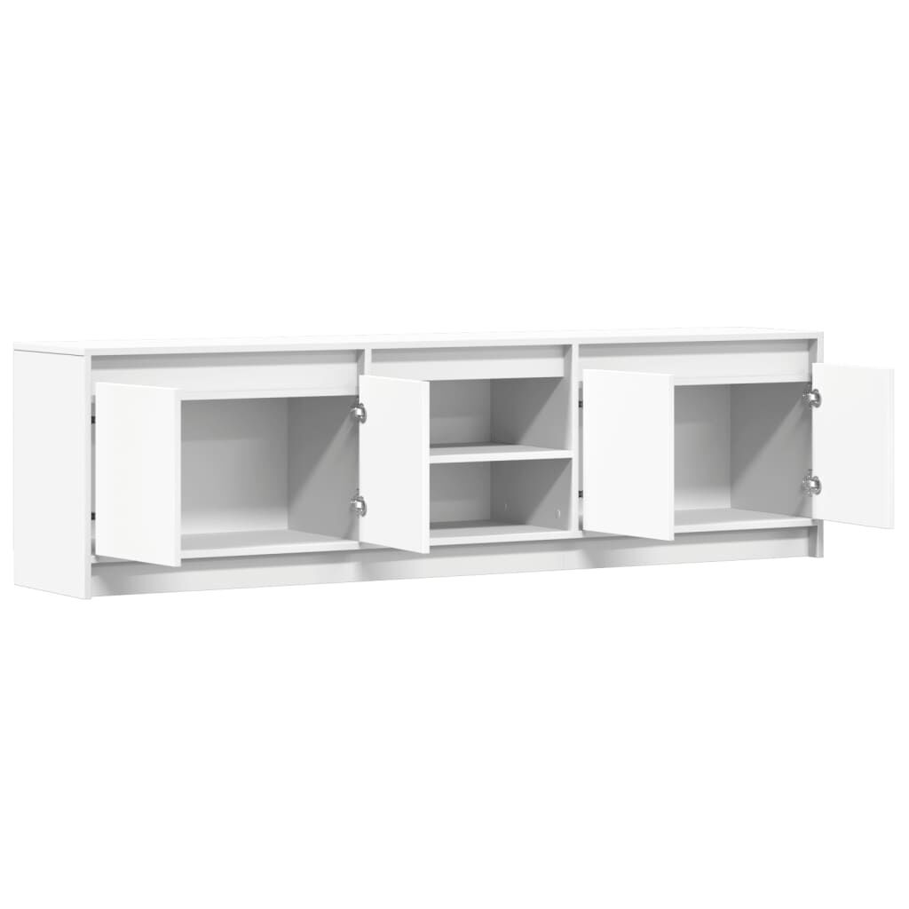 vidaXL Έπιπλο Τηλεόρασης με LED Λευκό 180x34x50 εκ. από Επεξ. Ξύλο