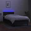 vidaXL &Kappa;&rho;&epsilon;&beta;ά&tau;&iota; Boxspring &mu;&epsilon; &Sigma;&tau;&rho;ώ&mu;&alpha; & LED &Mu;&alpha;ύ&rho;&omicron; 90x190 &epsilon;&kappa;. &Upsilon;&phi;&alpha;&sigma;&mu;ά&tau;&iota;&nu;&omicron;