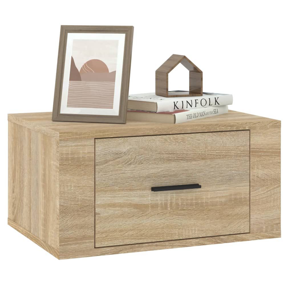 vidaXL Κομοδίνα Επιτοίχια 2 τεμ. Sonoma Δρυς 50x36x25 εκ.