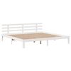 vidaXL Σκελετός Κρεβατιού με Κεφαλάρι Χωρίς Στρώμα Λευκό 180x200 εκ.