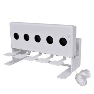 vidaXL Στόχος Σκοποβολής Διάθλου 5 Τρύπες Ανατρεπ. + Σχοινί Επαναφοράς