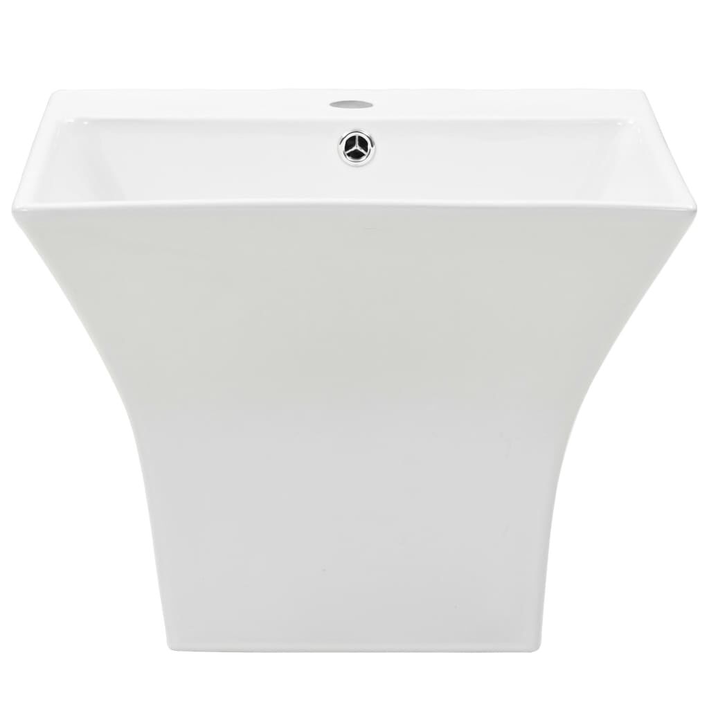 vidaXL Νιπτήρας Επιτοίχιος Λευκός 500 x 450 x 410 χιλ. Κεραμικός