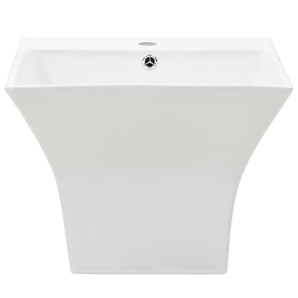 vidaXL Νιπτήρας Επιτοίχιος Λευκός 500 x 450 x 410 χιλ. Κεραμικός