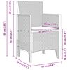 vidaXL Σέτ φαγητού για κήπο 3 pcs Λευκό Rattan Polt