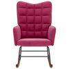 vidaXL Πολυθρόνα Κουνιστή Μπορντό Βελούδινη