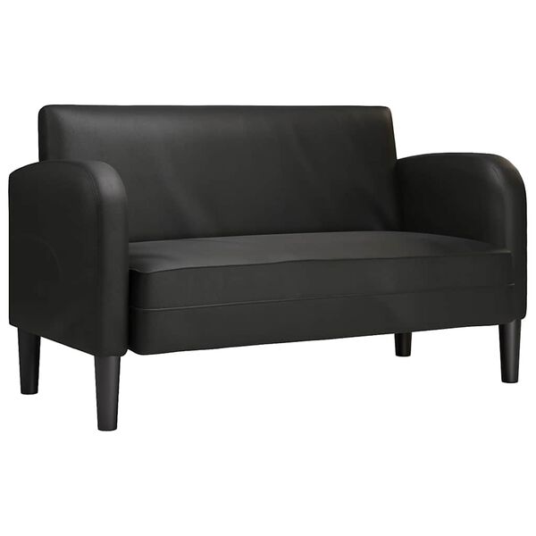 vidaXL &kappa;&alpha;&nu;&alpha;&pi;έ&sigmaf; Loveseat &Mu;&alpha;ύ&rho;&omicron; 110 cm Faux Leather