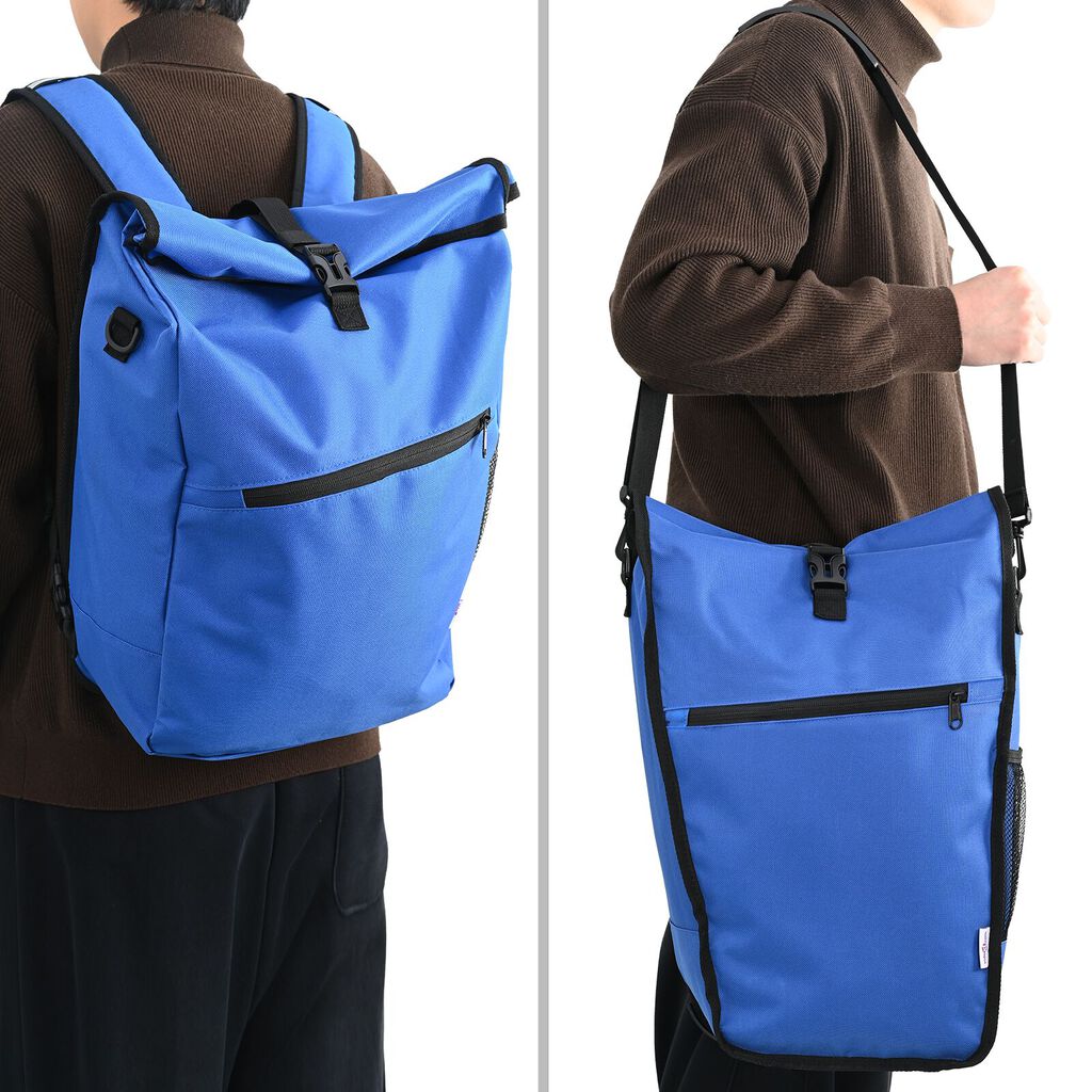 vidaXL Μπλε Τσάντα Στήριξης Ποδηλάτου 25 L 33x16x48 εκ