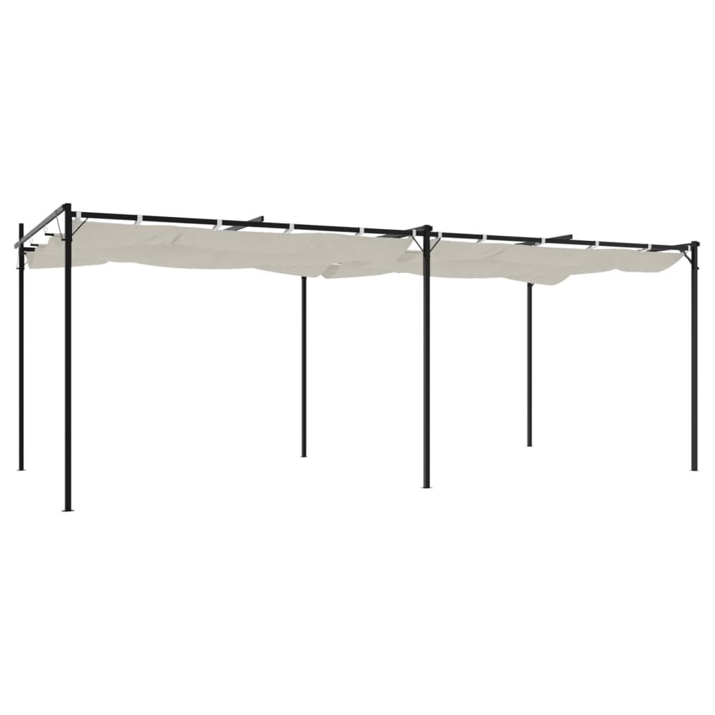 vidaXL Πέργκολα με Πτυσσόμενη Οροφή Κρεμ 295 x 292 x 230 εκ.