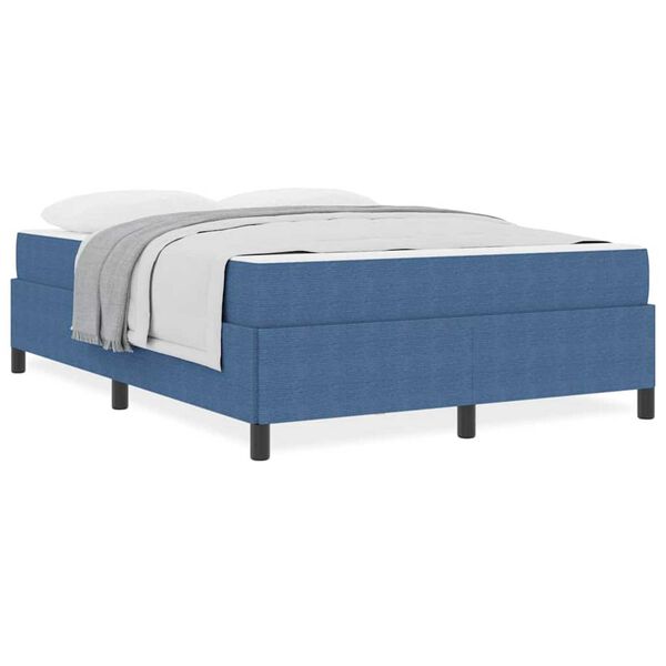 vidaXL Σκελετός Κρεβατιού Μπλε 140 x 190 cm Βελούδο