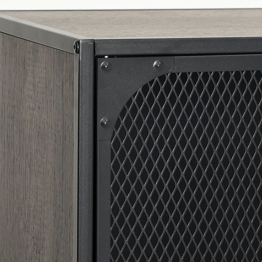 vidaXL Ντουλάπια Αποθήκευσης 2 τεμ. Γκρι 72 x 36 x 82 εκ. Μέταλλο/MDF