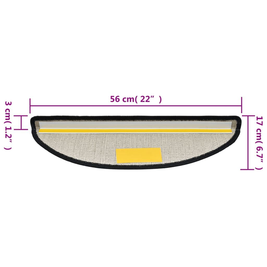 vidaXL Πατάκια Σκάλας 10 τεμ. Ανθρακί 56x17x3 εκ.