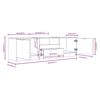 vidaXL Έπιπλο Τηλεόρασης Λευκό 140x35x40 εκ. από Τεχνητό Ξύλο