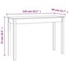 vidaXL Τραπέζι Κονσόλα 110 x 40 x 75 εκ. από Μασίφ Ξύλο Πεύκου