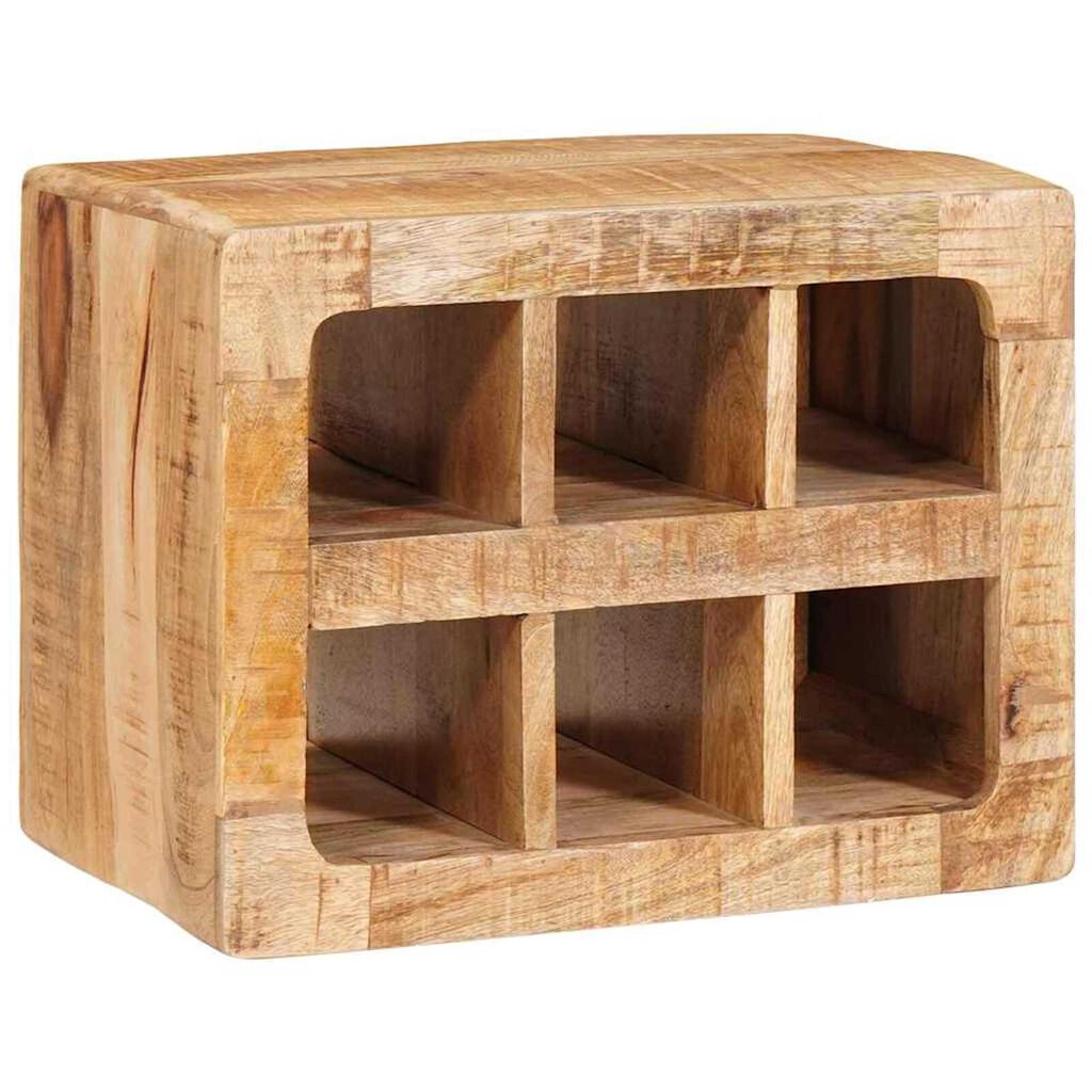 vidaXL Ράφι Κρασιού Επιτοίχιο Καφέ 44 x 30 x 35 εκ. Μασίφ ξύλο μάνγκο