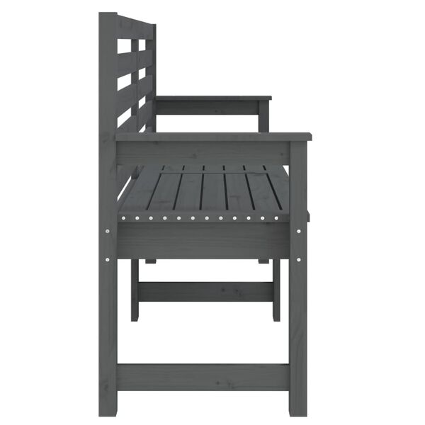 vidaXL Παγκάκι Κήπου Γκρι 159,5x48x91,5 εκ. από Μασίφ Ξύλο Πεύκου