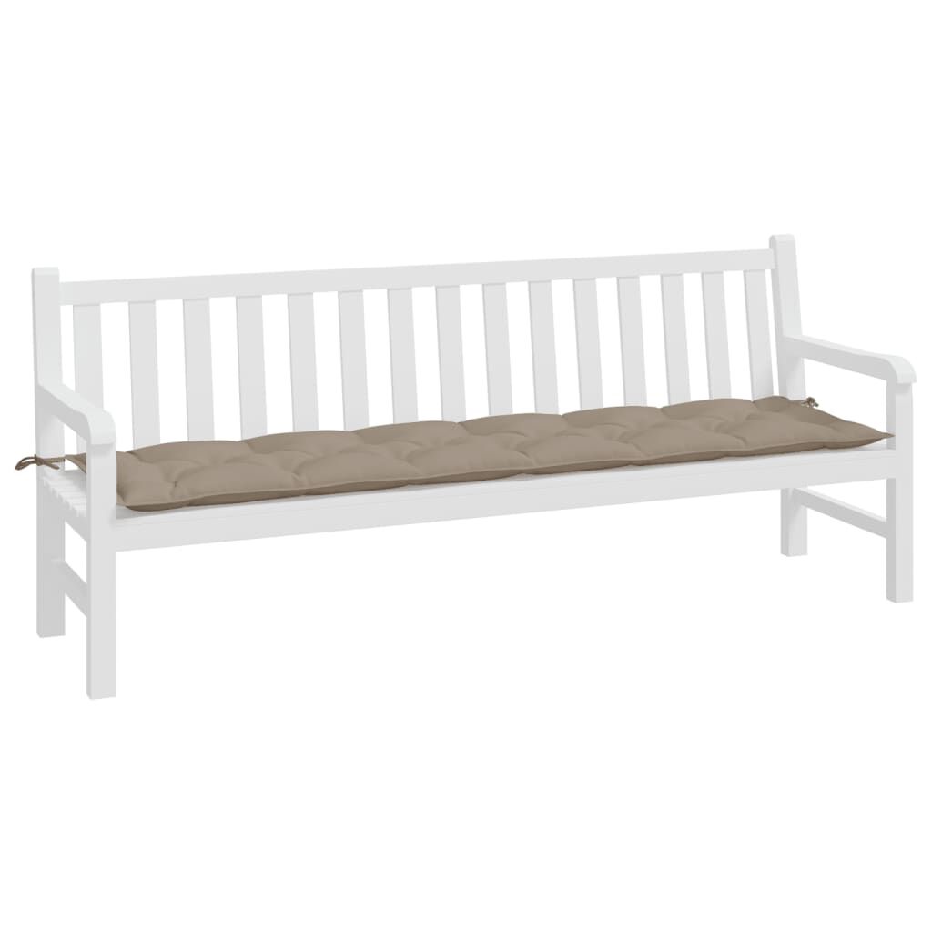 vidaXL Μαξιλάρι Πάγκου Κήπου Taupe 200x50x7 εκ. Ύφασμα Oxford