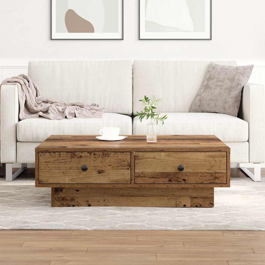 vidaXL Τραπεζάκι σαλονιού Παλαιό ξύλο 90 x 90 x 28 cm