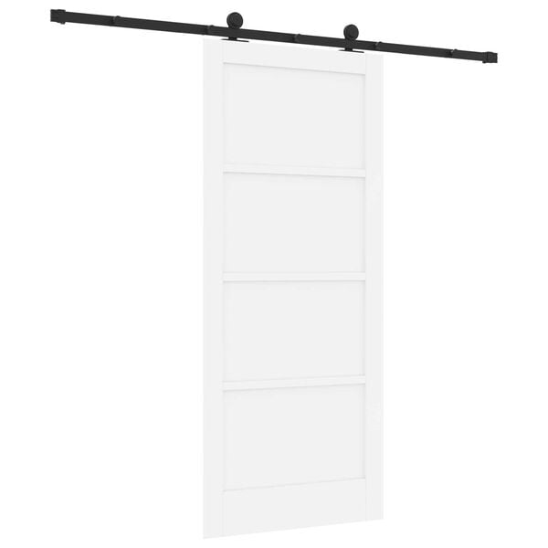 vidaXL Συρόμενη Πόρτα ORKDAL Λευκό και μαύρο 86 x 198.5 cm