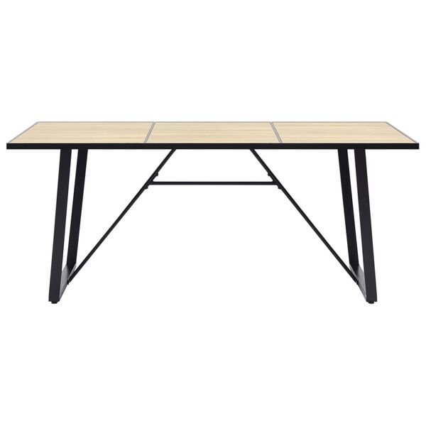 vidaXL Τραπεζαρία Χρώμα Δρυός 200 x 100 x 75 εκ. από MDF