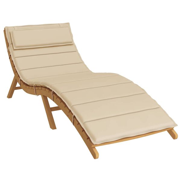 vidaXL Μαξιλάρι Ξαπλώστρας Μπεζ 180x60x4 εκ. από Ύφασμα Oxford