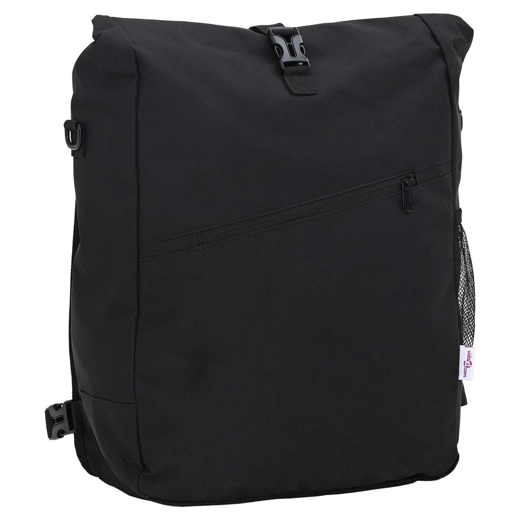 vidaXL Τσάντα Ποδηλάτου για Ρακέτα 25 L Μαύρη 33x16x48 εκ.