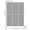 vidaXL Διαχωριστικό Δωματίου με 3 Πάνελ 122x180εκ. από Υάκινθο Νερού