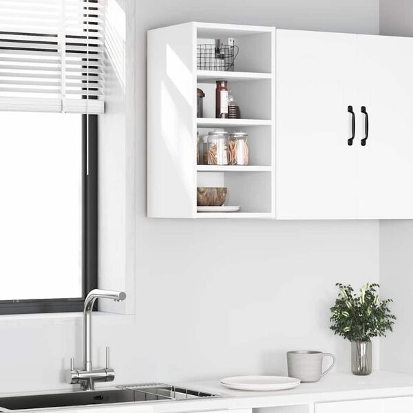 vidaXL κρεμαστό ντουλάπι Riga Λευκό 30x29,5x60 cm Ξύλινη κατασκευή