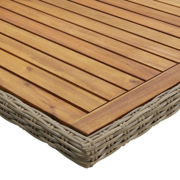 vidaXL Τραπεζαρία Κήπου Καφέ 200 x 100 x 74 εκ. από Συνθετικό Ρατάν