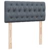 vidaXL Κρεβάτι Boxspring με Στρώμα Σκούρο Γκρι 100x200 εκ. Βελούδινο