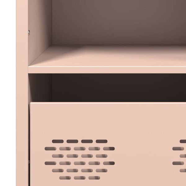 vidaXL Ντουλάπα Ροζ 68x39x103,5 εκ. από Χάλυβα