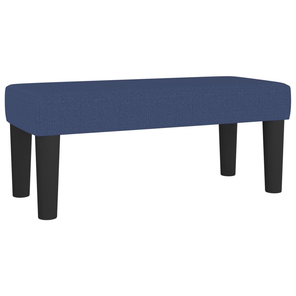 vidaXL Κρεβάτι Boxspring με Στρώμα Μπλε 80x200 εκ. Υφασμάτινο