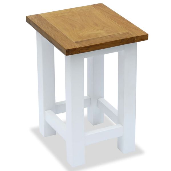 vidaXL Τραπέζι Βοηθητικό 27 x 24 x 37 εκ. από Μασίφ Ξύλο Δρυός