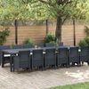vidaXL Σέτ φαγητού για κήπο 13 pcs Ανθρακί Rattan Polt
