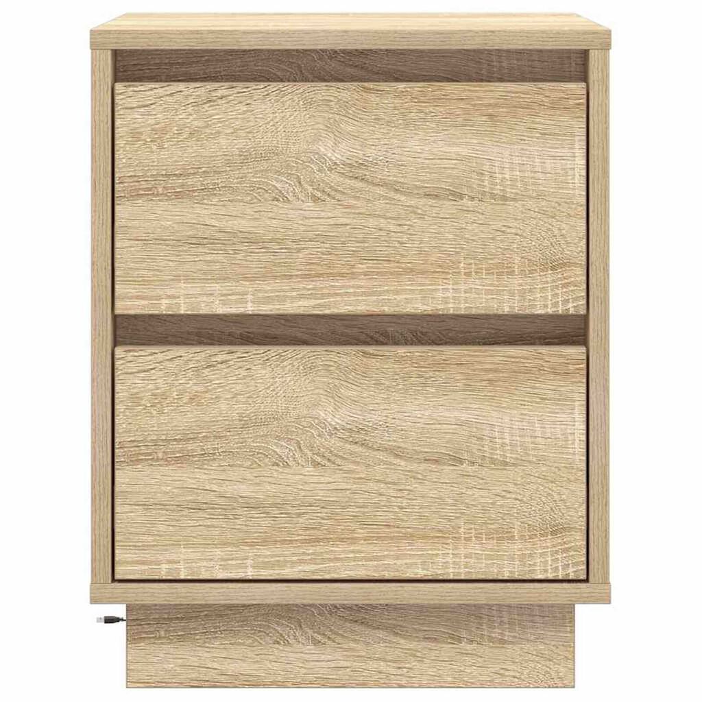 vidaXL Κομοδίνο με συρτάρι με 2 pcs Sonoma Δρυς 39 x 34.5 x 50 εκ.