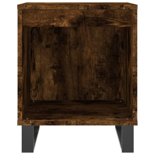 vidaXL Κομοδίνο Καπνιστή Δρυς 40 x 35 x 50 εκ. από Επεξεργ. Ξύλο
