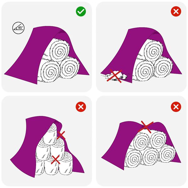 vidaXL Τάπητας για αχυρώνα 10,4x12,5 m 140 g/m² Πολυπροπυλένιο