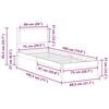vidaXL Σκελετός Κρεβατιού Σκούρο Γκρι 80 x 190 cm Στερεά ξυλεία πεύκου