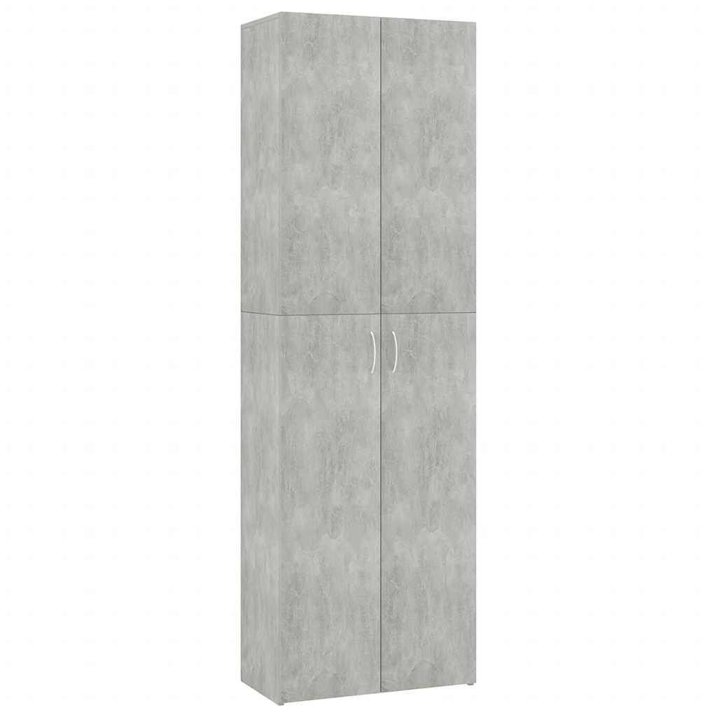 vidaXL Ντουλάπα Γραφείου Γκρι Σκυροδέματος 60x32x190 εκ. Επεξ. Ξύλο