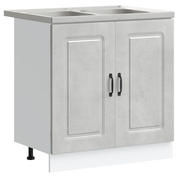 vidaXL Ντουλάπα Κουζίνας με πόρτα Kalmar 2 pcs Γκρι 80 x 46 x 81.5 εκ