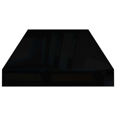 vidaXL Ράφι Τοίχου Γυαλιστερό Μαύρο 60 x 23,5 x 3,8 εκ. MDF