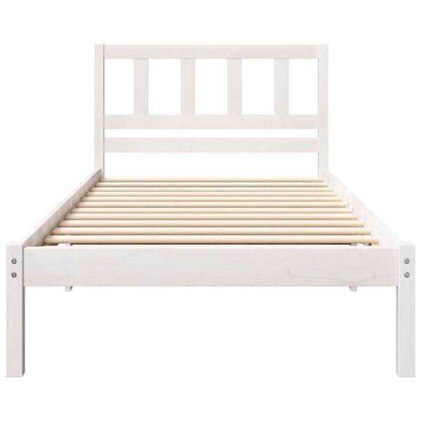 vidaXL Σκελετός Κρεβατιού Καφέ 100 x 200 cm Μασίφ ξύλο πεύκου