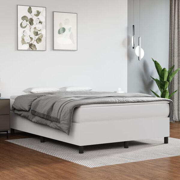 vidaXL &Kappa;&rho;&epsilon;&beta;ά&tau;&iota; Boxspring &mu;&epsilon; &Sigma;&tau;&rho;ώ&mu;&alpha; &Lambda;&epsilon;&upsilon;&kappa;ό 140x200&epsilon;&kappa;.&alpha;&pi;ό &Sigma;&upsilon;&nu;&theta;&epsilon;&tau;&iota;&kappa;ό &Delta;έ&rho;&mu;&alpha;
