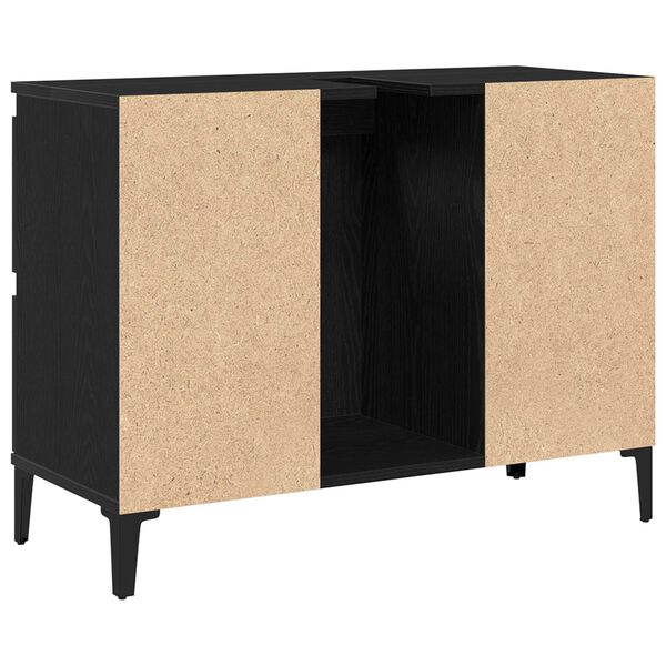 vidaXL Ντουλάπι νιπτήρα Μαύρη δρυς 80 x 33 x 60 εκ Επεξεργασμένο ξύλο