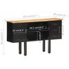 vidaXL Μπουφές 110x30x65 εκ. Μασίφ Ακατέργαστο Ξύλο Μάνγκο και Ατσάλι