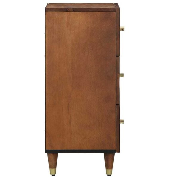 vidaXL Πλαϊνό γραφείο με ράφι Καφέ 40 x 33.5 x 75 εκ Μασίφ ξύλο μάνγκο